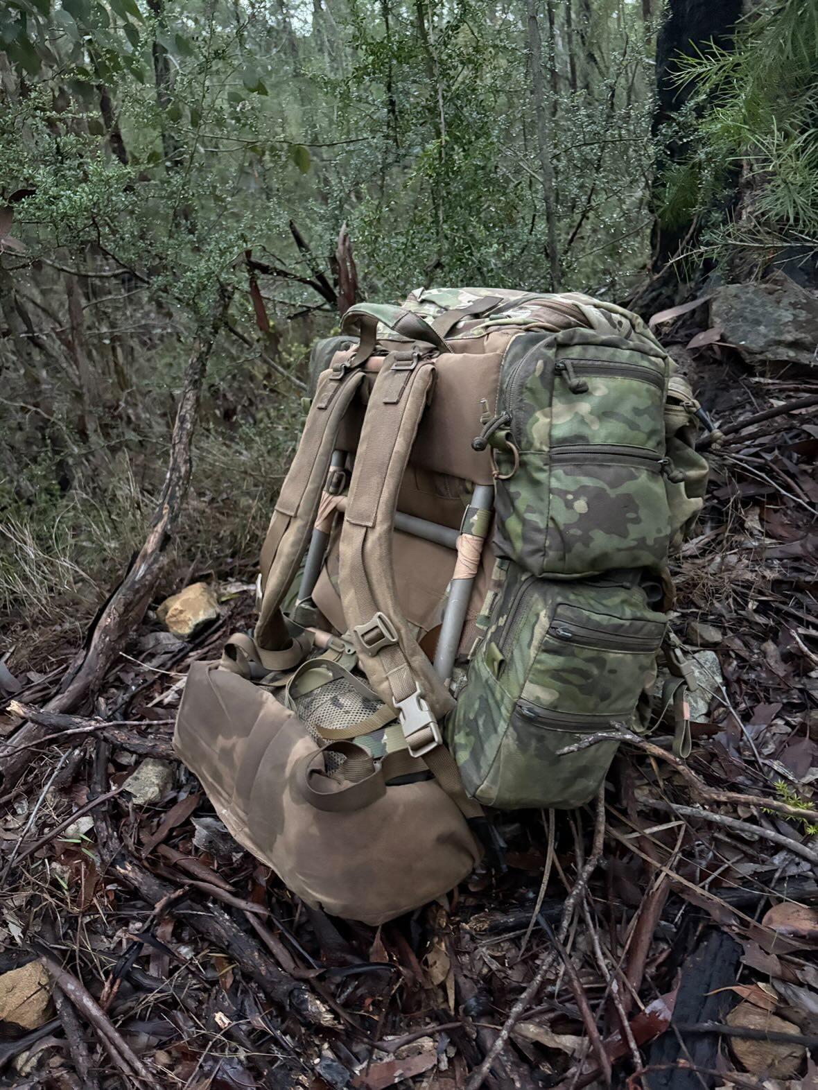 The Bushranger Frame loaded and in the field