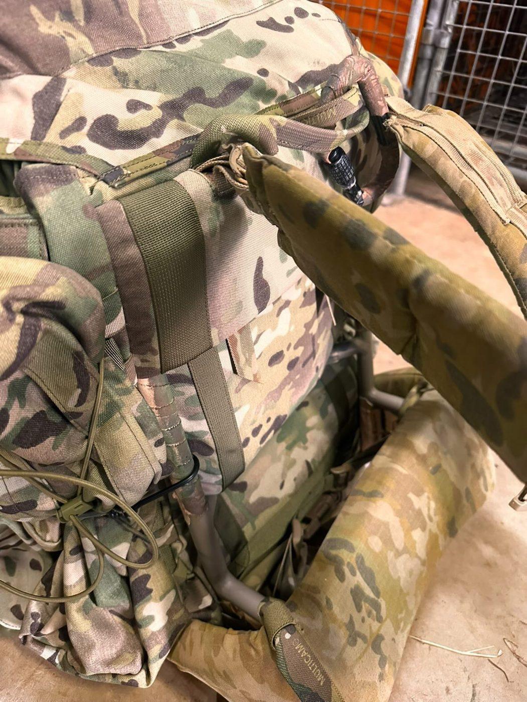 The Bushranger Frame carrying a loaded multicam pack